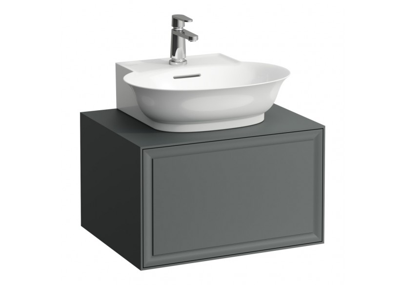 Meuble 600 1 tiroir découpe centrale New Classic Blanc mat 575 x 455 x 345 mm - H4060030851701 - Laufen