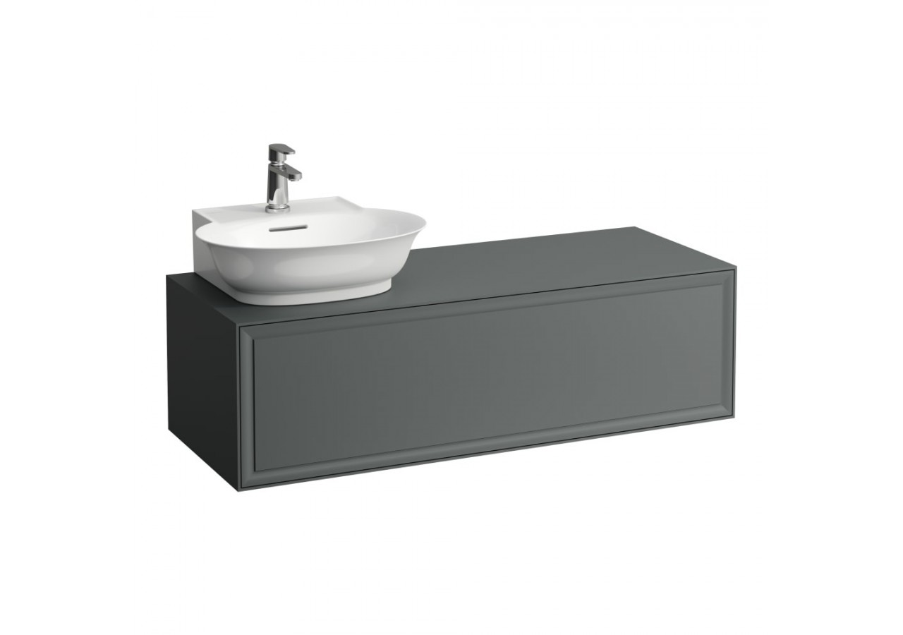 Meuble 1200 1 tiroir découpe à gauche New Classic Blanc mat 1175 x 455 x 345 mm - H4060850851701 - Laufen