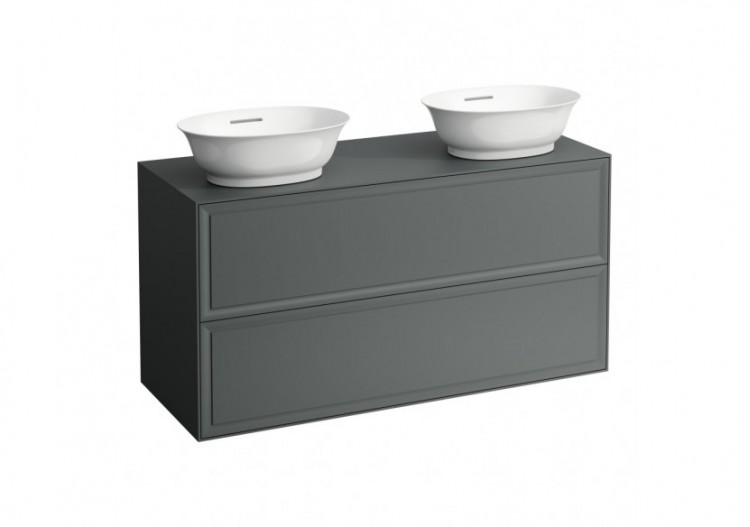 Meuble 1200 2 tiroirs New Classic Gris signalisation 1175 x 455 x 600 mm - H4060890856271 - Laufen