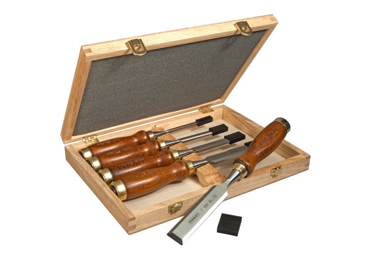 CISEAU A BOIS MANCHE BOIS - COFFRET DE 5PCS - 2-16-217 - Stanley 2
