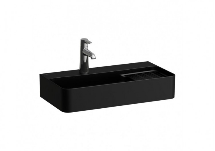 Lavabo 'compact' mural ou à poser sur meuble Val Noir mat 600 x 310 x 115 mm - H8152857161091 - Laufen