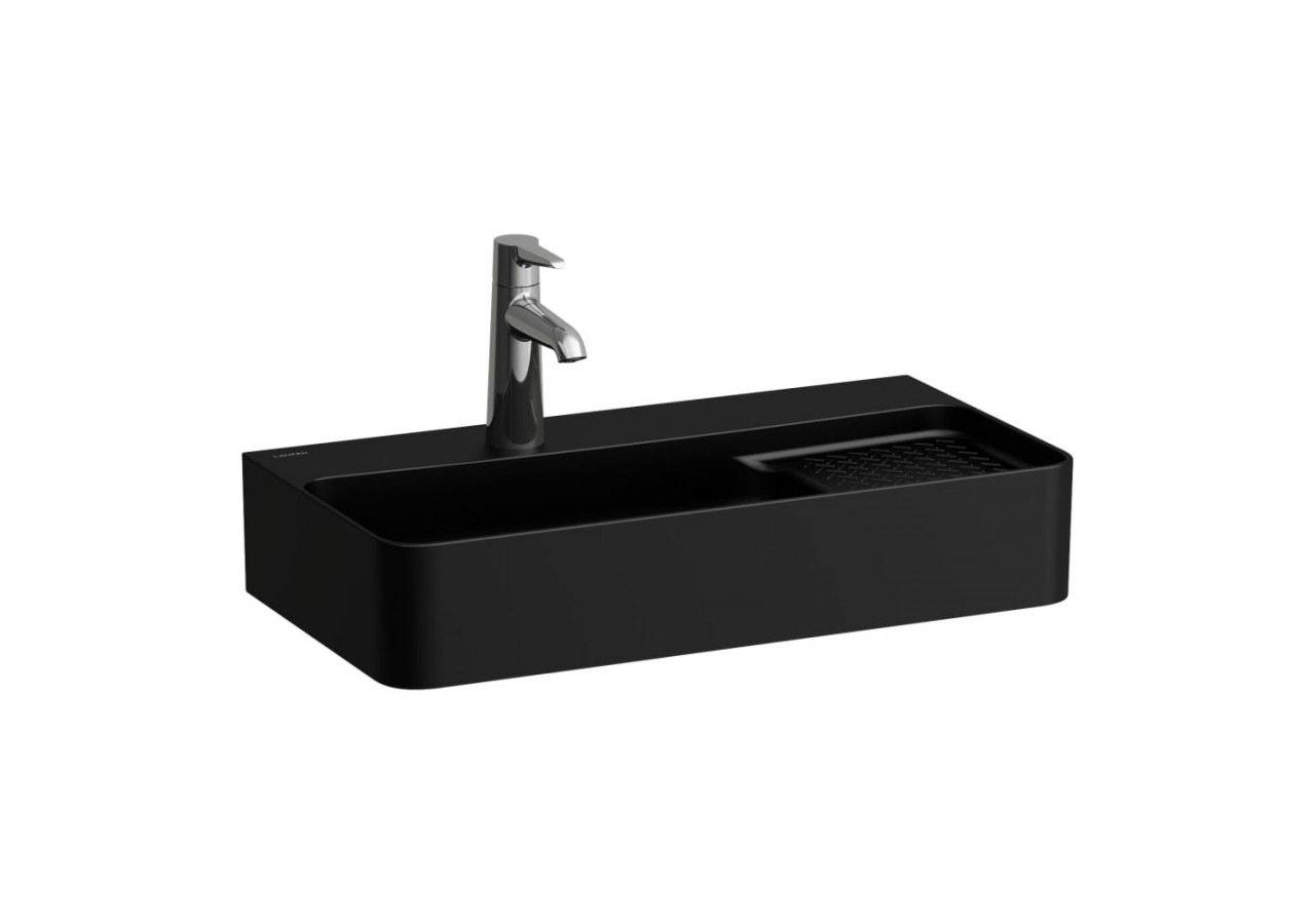 Lavabo 'compact' mural ou à poser sur meuble Val Noir mat 600 x 310 x 115 mm - H8152857161091 - Laufen