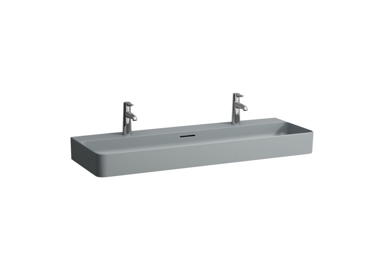 Lavabo mural ou à poser sur meuble Val Graphite mat 1200 x 420 x 155 mm - H8102897581091 - Laufen