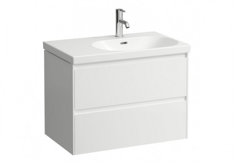Meuble sous lavabo 2 tiroirs Lani Blanc mat 735 x 450 x 515 mm - H4035821122601 - Laufen
