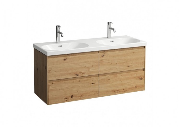 Meuble sous lavabo 4 tiroirs Lani Chêne sauvage 1180 x 450 x 515 mm - H4035741122671 - Laufen