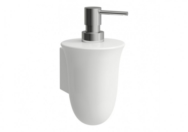 Distributeur de savon liquide mural en céramique New Classic Blanc - H8738550000001 - Laufen