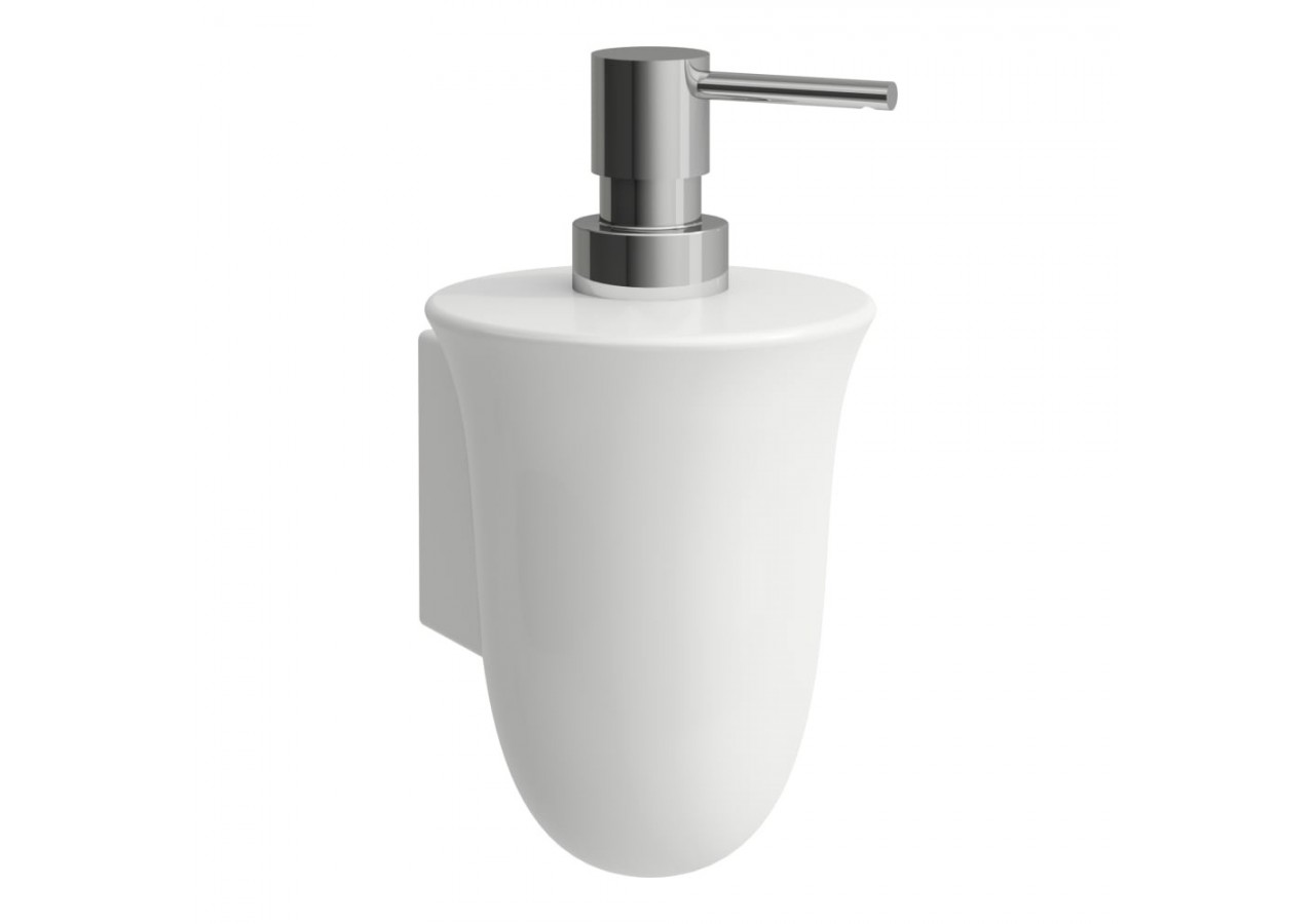 Distributeur de savon liquide mural en céramique New Classic Blanc mat - H8738557570001 - Laufen