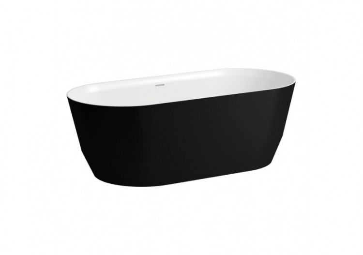Baignoire indépendante Laufen pro Exterieur noir mat/interieur blanc brillant 1650 x 750 x 550 mm - H2399520680001 - Laufen