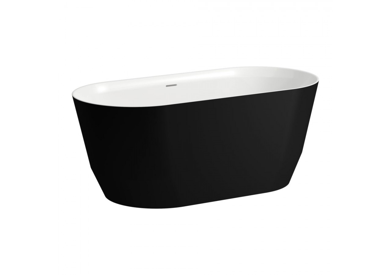 Baignoire indépendante Laufen pro Exterieur noir mat/interieur blanc brillant 1500 x 700 x 590 mm - H2439520680001 - Laufen