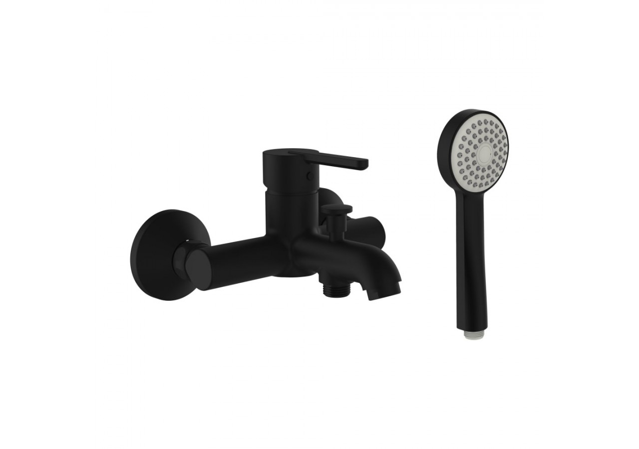 Mitigeur bain-douche flexible synthétique et douchette à main Lua 205 x 230 x 170 mm - H3210810811311 - Laufen