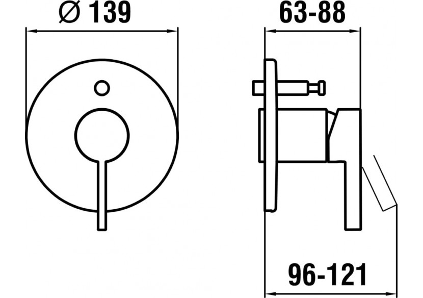 Mitigeur bain-douche à encastrer Kartell - H3213360830001 - Laufen