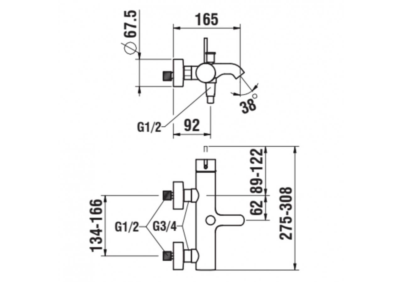 Mitigeur de bain avec flexible et douchette à main TwinStick Kartell - H3213370821411 - Laufen
