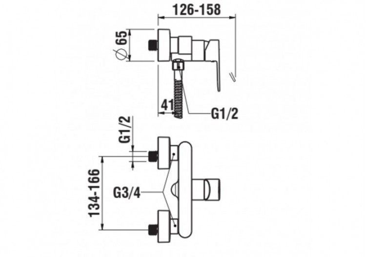 Mitigeurs de douche Neja 262 x 242 x 156 mm - H3315170041311 - Laufen 2