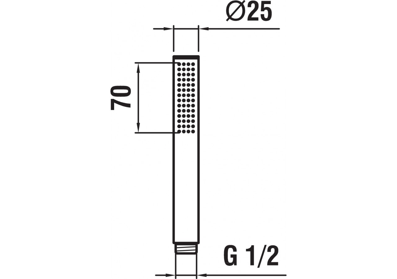 Douchette 'twinstick' 1 jet en pluie Twin - H3619850831251 - Laufen