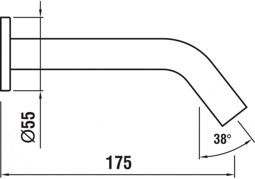 Bec mural 175 mm Kartell - H3713300830601 - Laufen