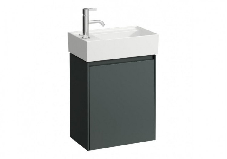 Meuble sous lavabo 450 1 porte Lani Gris signalisation 435 x 270 x 515 mm - H4039011122661 - Laufen