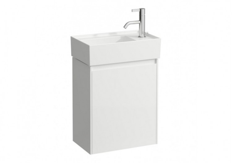 Meuble sous lavabo 450 1 porte Lani Blanc brillant 435 x 270 x 515 mm - H4039021122611 - Laufen