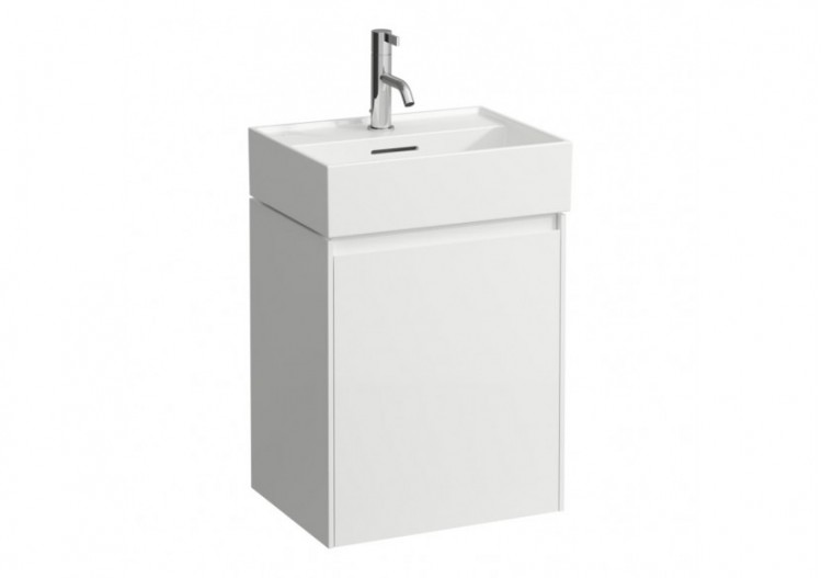 Meuble sous lavabo 450 1 porte Lani Blanc brillant 435 x 330 x 515 mm - H4039111122611 - Laufen