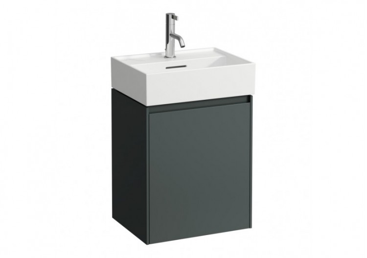 Meuble sous lavabo 450 1 porte Lani Gris signalisation 435 x 330 x 515 mm - H4039111122661 - Laufen