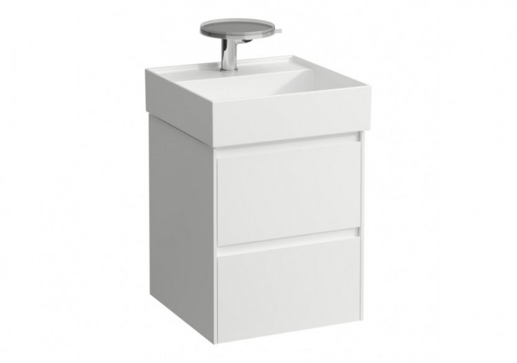 Meuble sous lavabo 450 2 tiroirs Lani Blanc mat 435 x 450 x 515 mm - H4039221122601 - Laufen