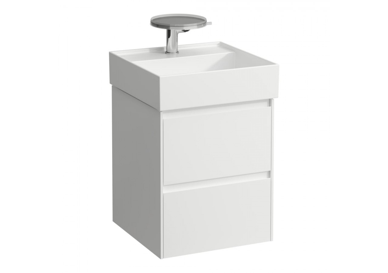 Meuble sous lavabo 450 2 tiroirs Lani Blanc brillant 435 x 450 x 515 mm - H4039221122611 - Laufen