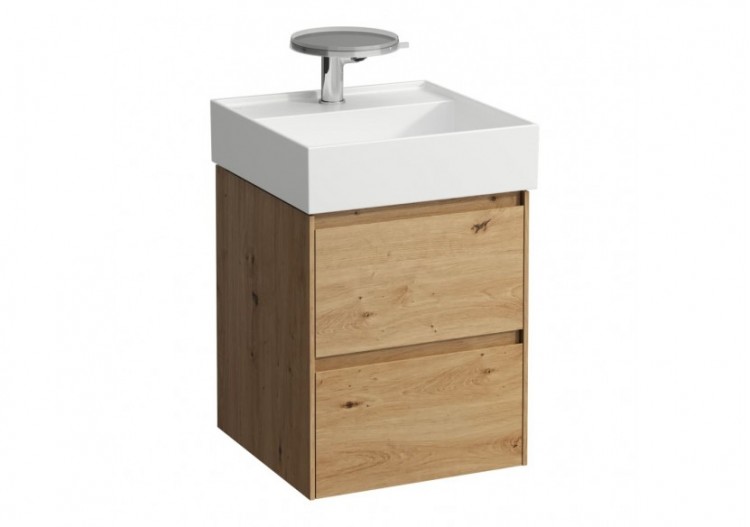 Meuble sous lavabo 450 2 tiroirs Lani Chêne sauvage 435 x 450 x 515 mm - H4039221122671 - Laufen