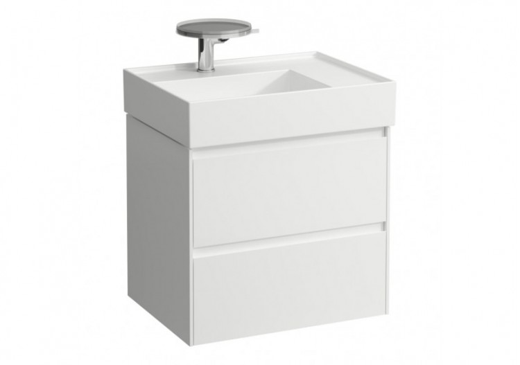 Meuble sous lavabo 600 2 tiroirs Lani Blanc mat 585 x 450 x 515 mm - H4039321122601 - Laufen