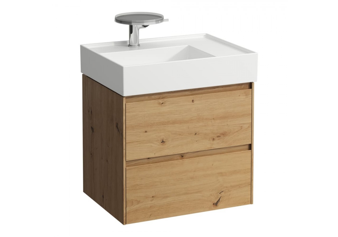 Meuble sous lavabo 600 2 tiroirs Lani Chêne sauvage 585 x 450 x 515 mm - H4039321122671 - Laufen