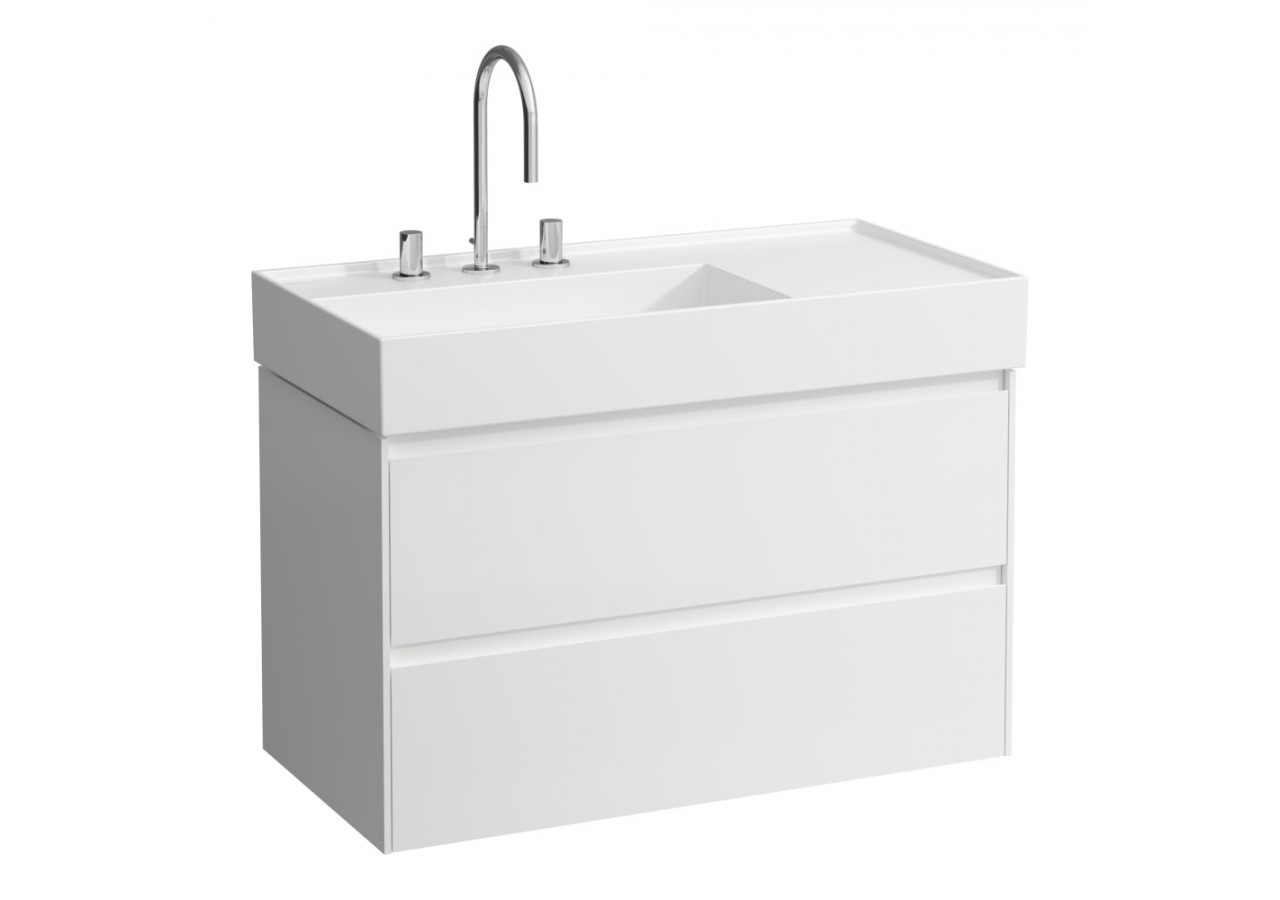 Meuble sous lavabo 900 2 tiroirs Lani Blanc mat 880 x 450 x 515 mm - H4039521122601 - Laufen