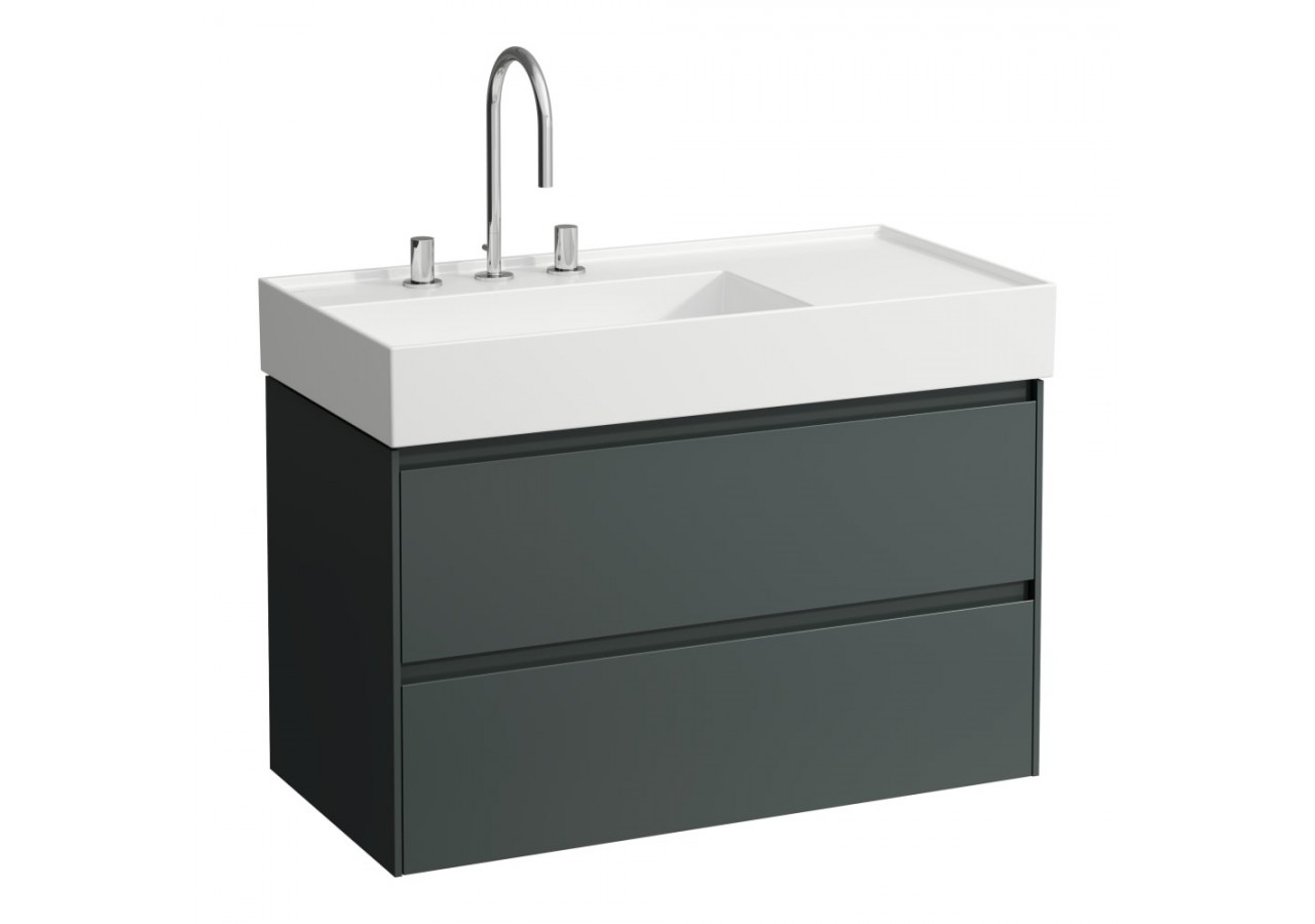 Meuble sous lavabo 900 2 tiroirs Lani Gris signalisation 880 x 450 x 515 mm - H4039521122661 - Laufen