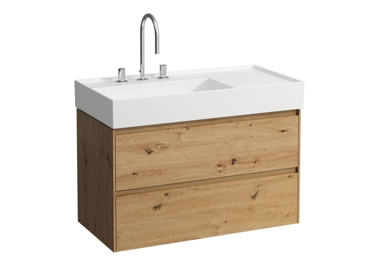 Meuble sous lavabo 900 2 tiroirs Lani Chêne sauvage 880 x 450 x 515 mm - H4039521122671 - Laufen