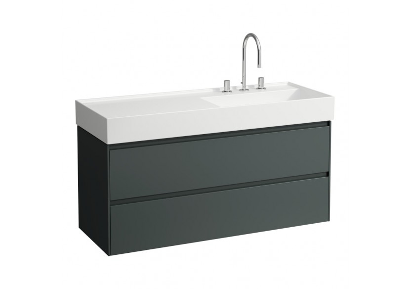 Meuble sous lavabo 1200 2 tiroirs Lani Gris signalisation 1180 x 450 x 515 mm - H4039821122661 - Laufen