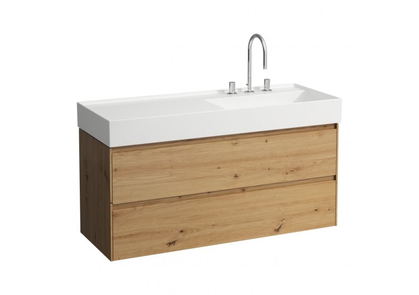 Meuble sous lavabo 1200 2 tiroirs Lani Chêne sauvage 1180 x 450 x 515 mm - H4039821122671 - Laufen