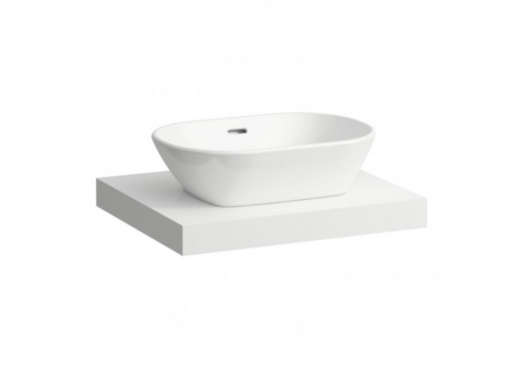 Plan de toilette Lani Blanc mat 585 x 495 x 65 mm - H4046411122601 - Laufen