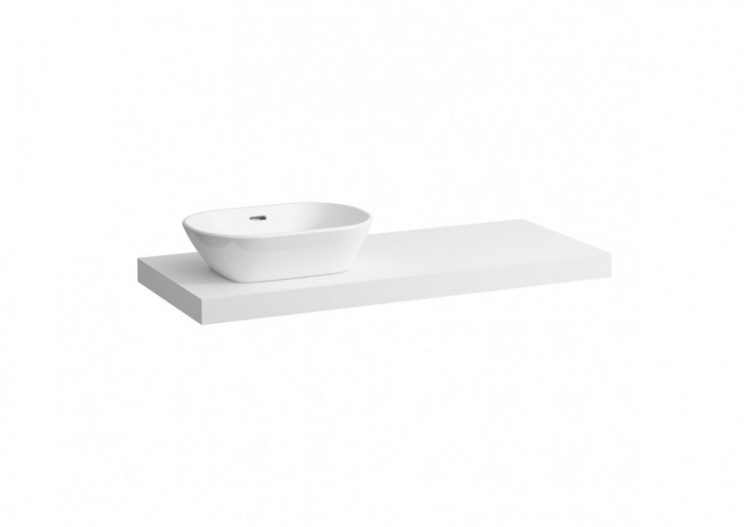 Plan de toilette Lani Blanc mat 1185 x 495 x 65 mm - H4046721122601 - Laufen