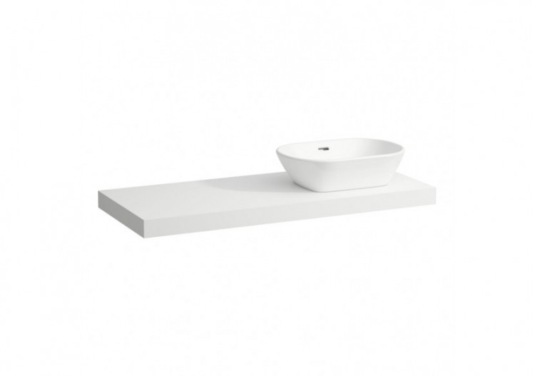 Plan de toilette Lani Blanc mat 1185 x 495 x 65 mm - H4046731122601 - Laufen