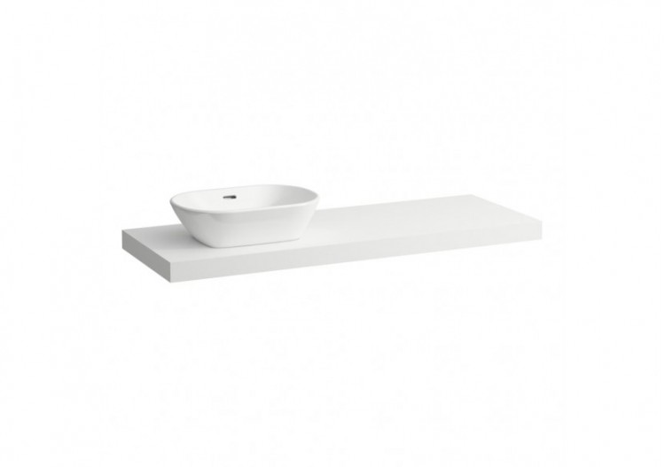 Plan de toilette Lani Blanc mat 1370 x 495 x 65 mm - H4046821122601 - Laufen