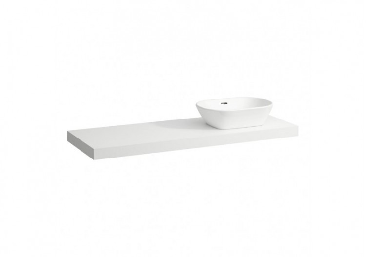 Plan de toilette Lani Blanc mat 1370 x 495 x 65 mm - H4046831122601 - Laufen