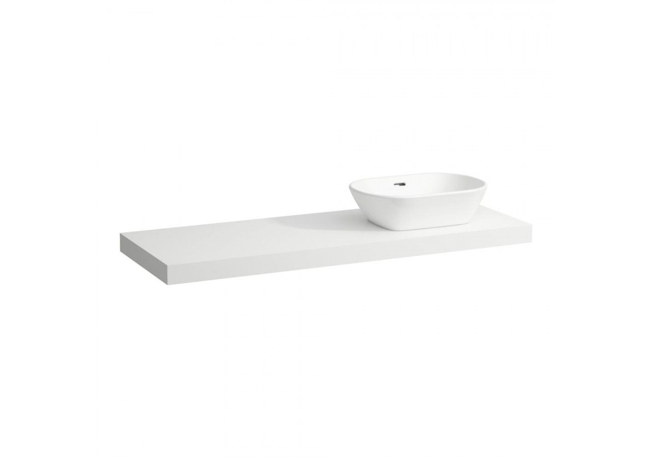 Plan de toilette Lani Blanc mat 1370 x 495 x 65 mm - H4046831122601 - Laufen