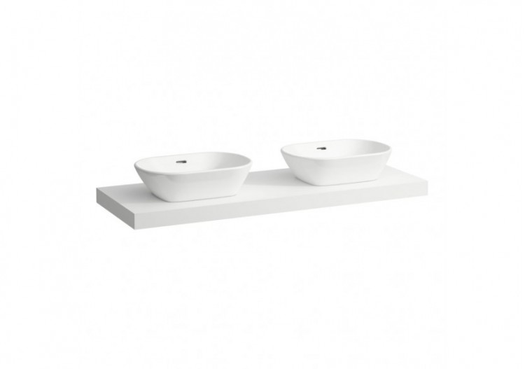 Plan de toilette Lani Blanc mat 1370 x 495 x 65 mm - H4046841122601 - Laufen