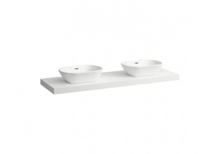 Plan de toilette Lani Blanc mat 1570 x 495 x 65 mm - H4046941122601 - Laufen