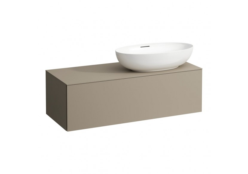 Meuble sous vasque 1200 1 tiroir découpe à droite Alessi Beige nacré 1200 x 500 x 370 mm - H4303130972701 - Laufen