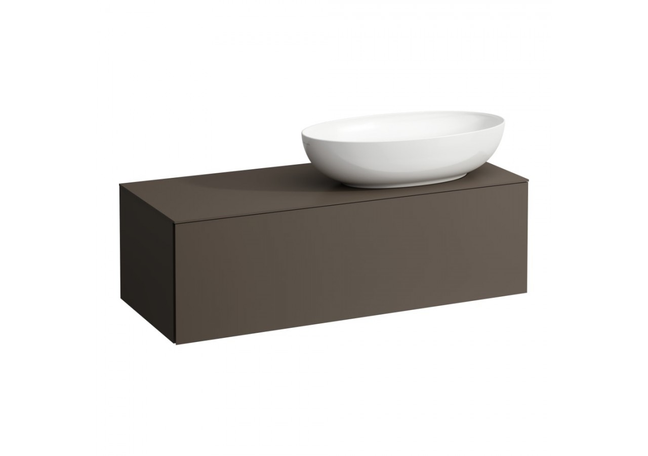 Meuble sous vasque 1200 1 tiroir découpe à droite Alessi Brun foncé 1200 x 500 x 370 mm - H4303130974291 - Laufen