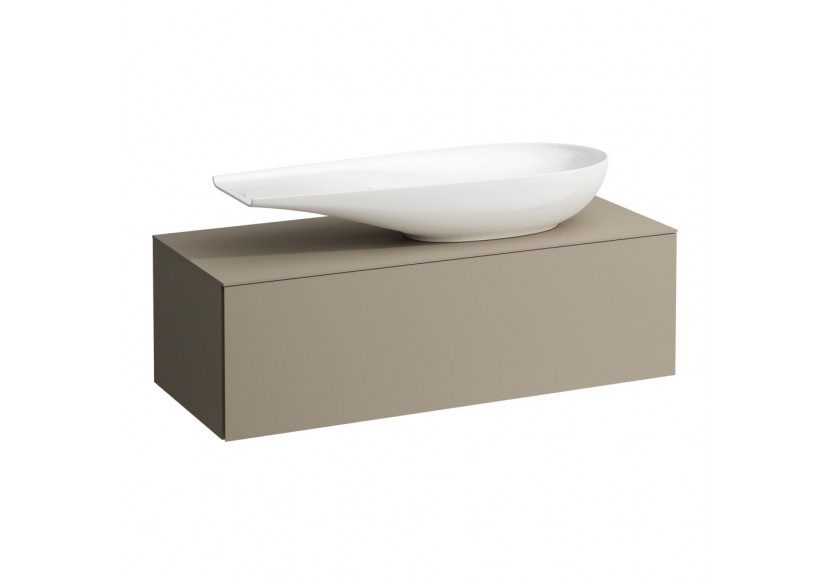 Meuble sous vasque 1200 1 tiroir découpe à droite Alessi Beige nacré 1200 x 500 x 370 mm - H4303230972701 - Laufen