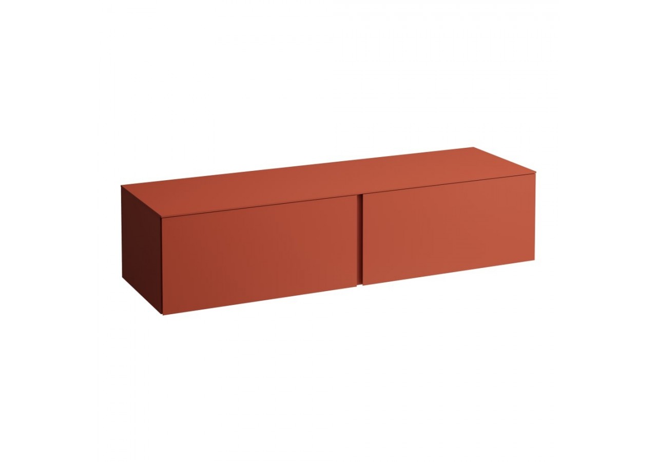 Meuble sous vasque 1600 2 tiroirs sans découpe Alessi Terracotta 1600 x 500 x 370 mm - H4303300972691 - Laufen