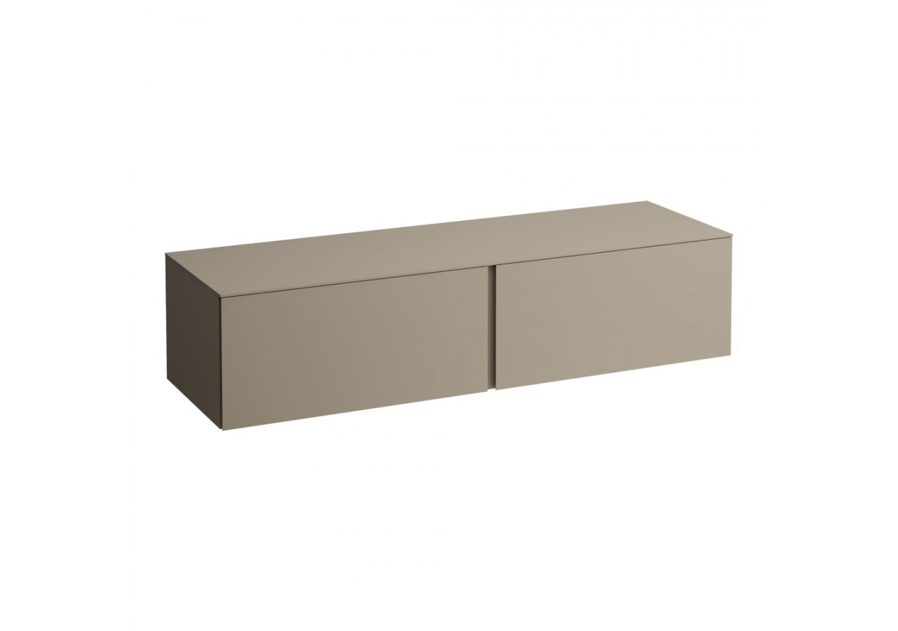 Meuble sous vasque 1600 2 tiroirs sans découpe Alessi Beige nacré 1600 x 500 x 370 mm - H4303300972701 - Laufen
