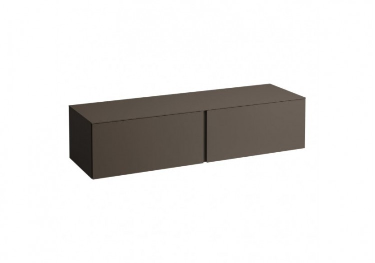 Meuble sous vasque 1600 2 tiroirs sans découpe Alessi Brun foncé 1600 x 500 x 370 mm - H4303300974291 - Laufen