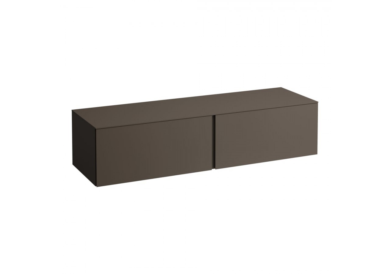 Meuble sous vasque 1600 2 tiroirs sans découpe Alessi Brun foncé 1600 x 500 x 370 mm - H4303300974291 - Laufen