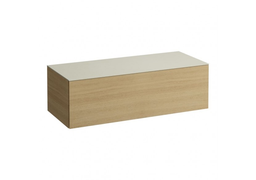 Meuble sous vasque 1200 1 tiroir sans découpe Alessi Chêne clair 1200 x 500 x 370 mm - H4313000972501 - Laufen