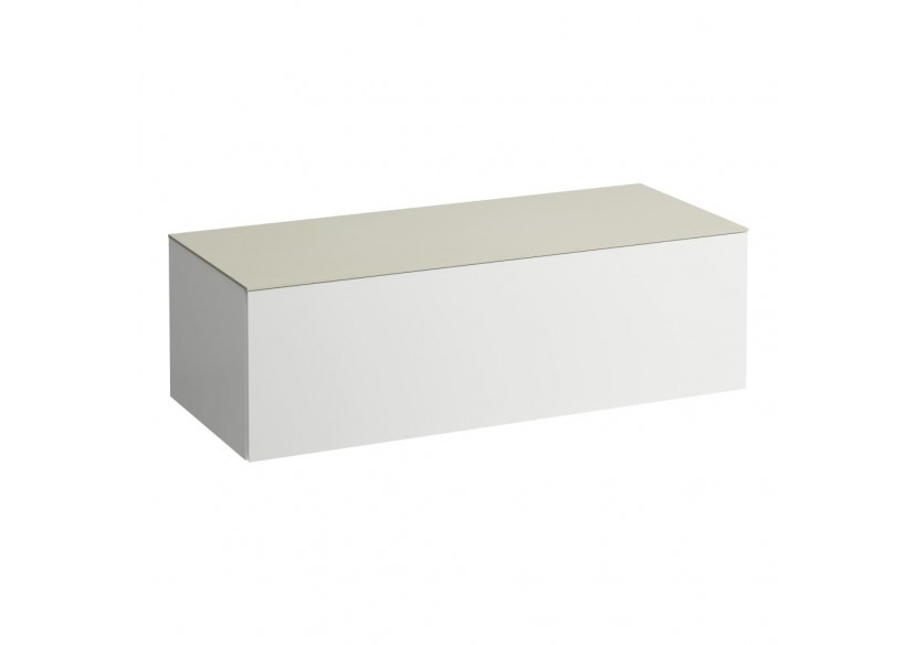 Meuble sous vasque 1200 1 tiroir sans découpe Alessi Blanc mat 1200 x 500 x 370 mm - H4313000972601 - Laufen